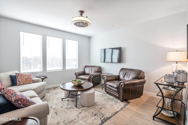 4100 S Pinelake Way Unit 149, Chandler, AZ 85249 - living room featuring baseboards and light wood finished floors