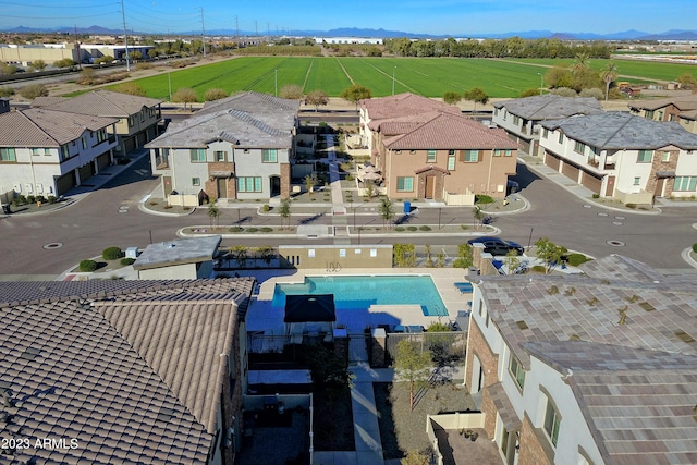 4100 S Pinelake Way Unit 149, Chandler, AZ 85249 - aerial view of residential area with mountains and a pool area