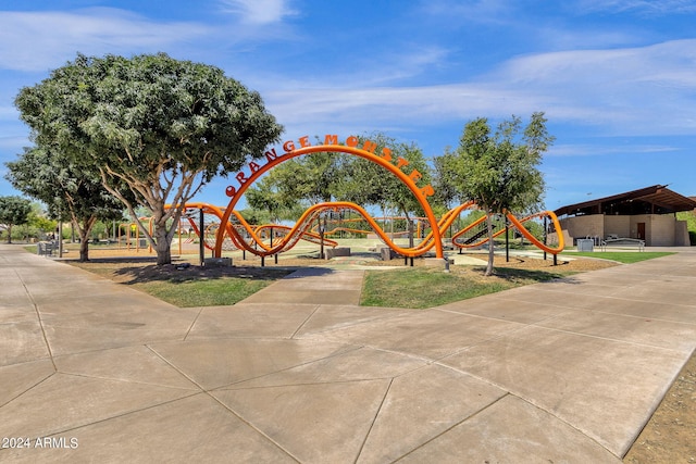 view of jungle gym