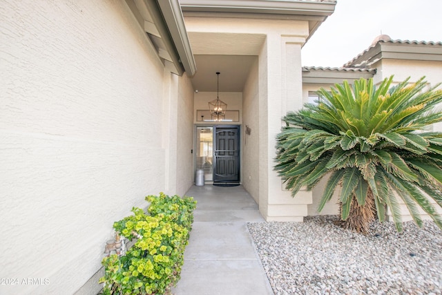 view of doorway to property