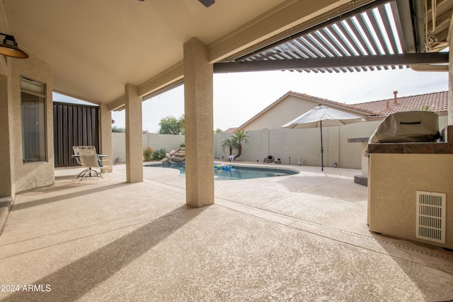 view of pool with a patio