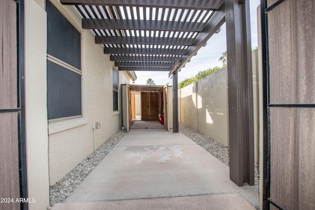 view of patio / terrace with a pergola