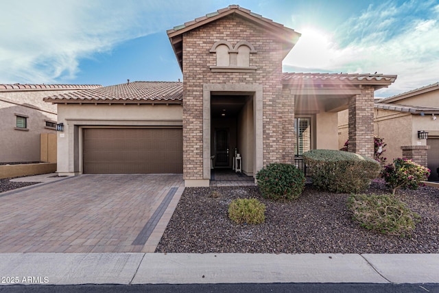 view of front of home featuring a garage