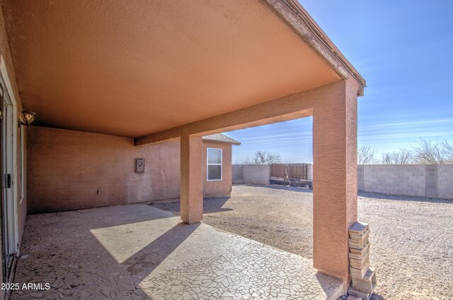 view of patio / terrace featuring a fenced backyard