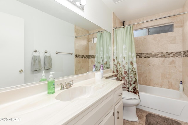 2031 W Gila Ln, Chandler, AZ 85224 - full bathroom with shower / tub combo with curtain, toilet, and vanity