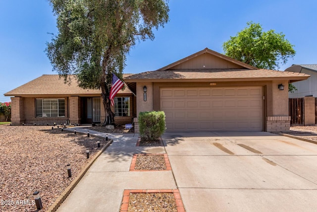 2031 W Gila Ln, Chandler, AZ 85224 - single story home with an attached garage, concrete driveway, and brick siding