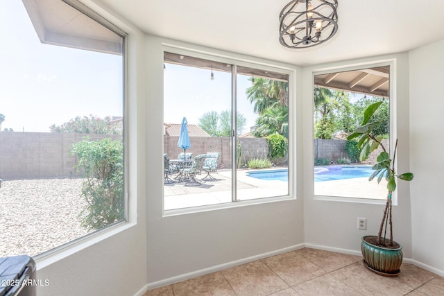 2031 W Gila Ln, Chandler, AZ 85224 - sunroom / solarium with a chandelier