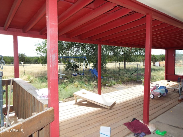 view of wooden terrace