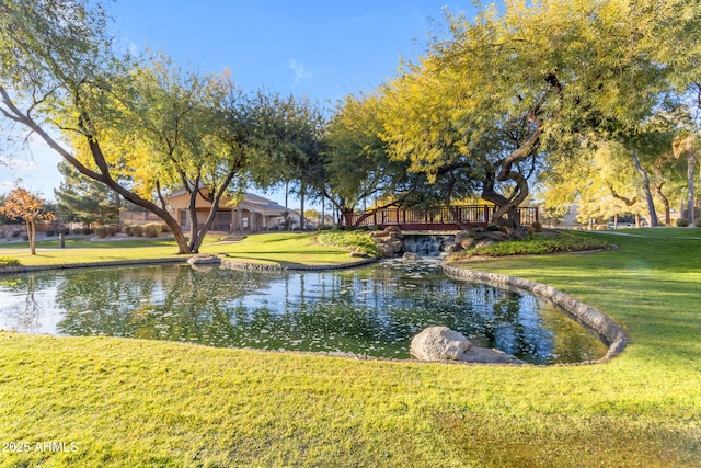 view of water feature