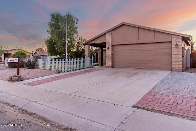 ranch-style house with a garage