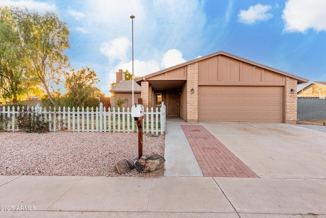 view of front of home featuring a garage