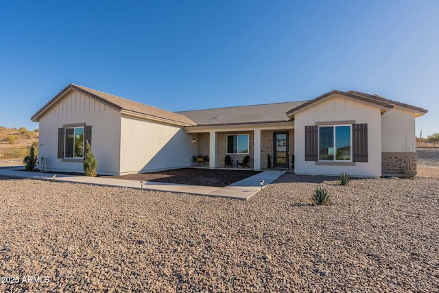 view of single story home