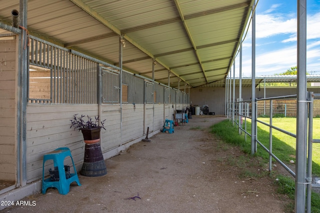view of horse barn