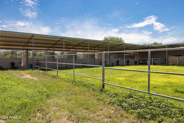 exterior space with an exterior structure