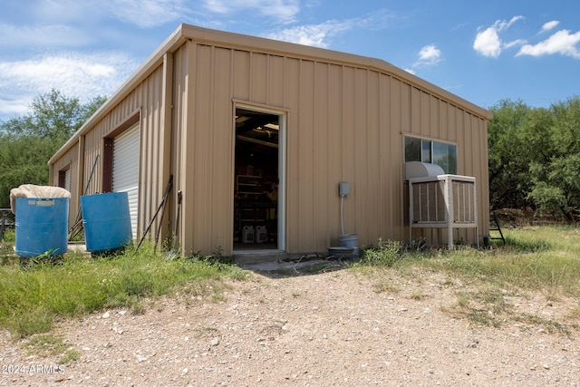 view of pole building