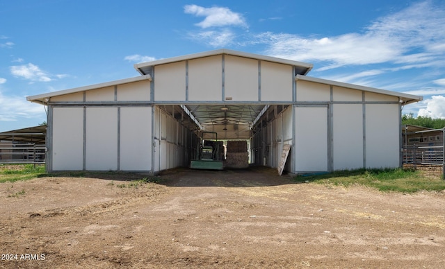 view of pole building
