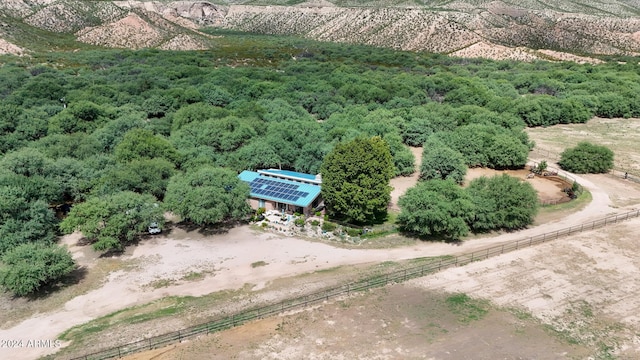 drone / aerial view with a rural view