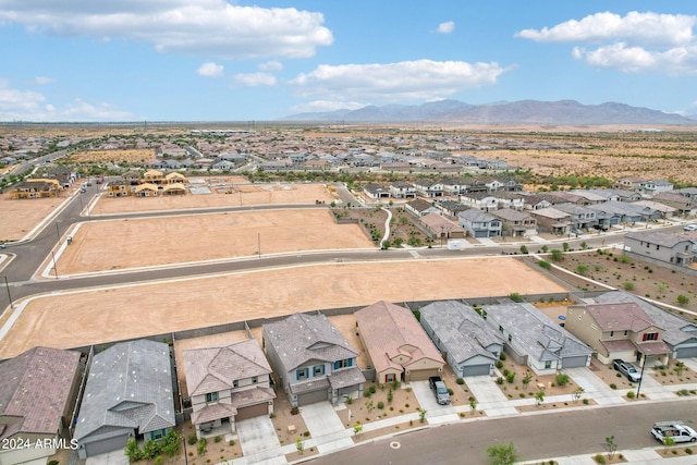 bird's eye view featuring a mountain view