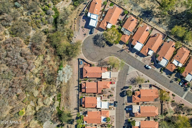 bird's eye view featuring a residential view