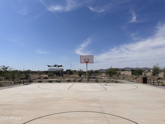 view of basketball court with community basketball court