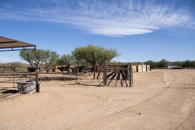 375 S Companero Rd, Saint David, AZ 85630 - view of yard featuring a view of countryside, an exterior structure, and an outdoor structure