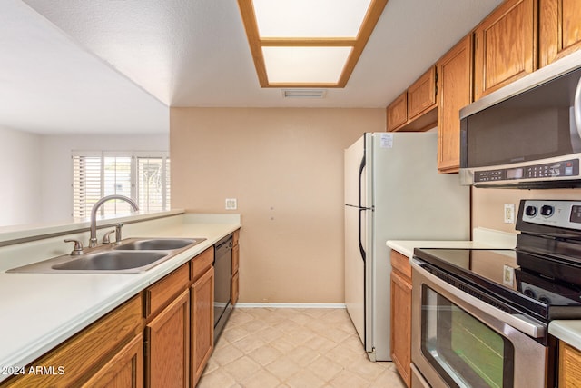 kitchen featuring sink and appliances with stainless steel finishes