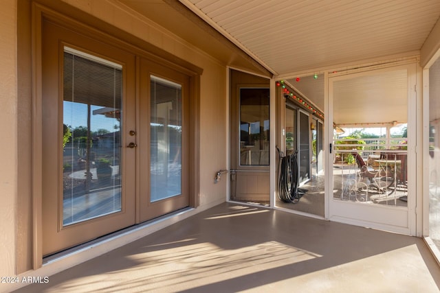 exterior space with french doors