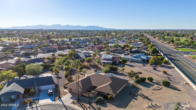 bird's eye view featuring a mountain view