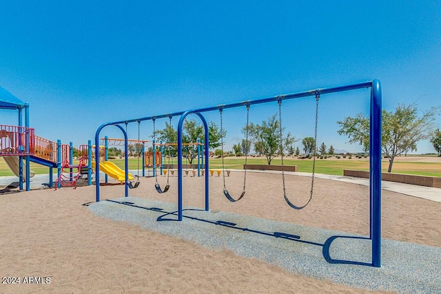 view of community jungle gym