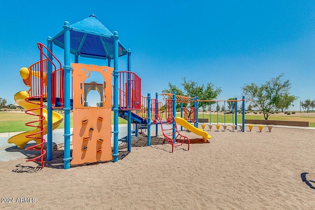 view of community jungle gym