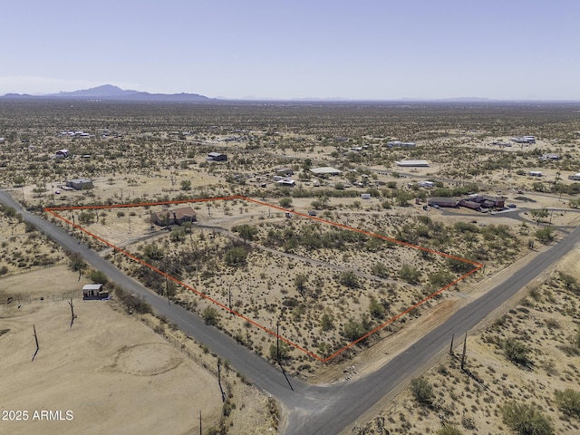 aerial view featuring a mountain view