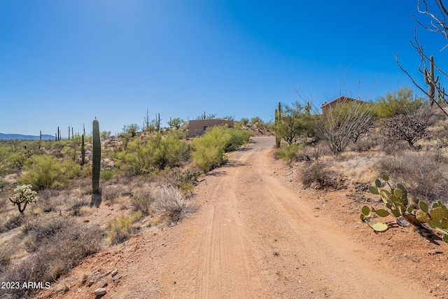 view of street featuring a rural view