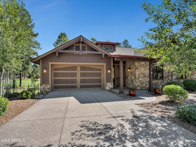 view of front facade with a garage