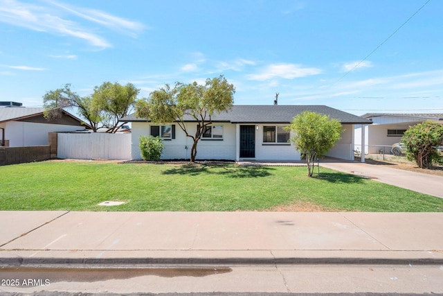 1051 E Millett Ave, Mesa, AZ 85204 - ranch-style home featuring concrete driveway and an attached carport