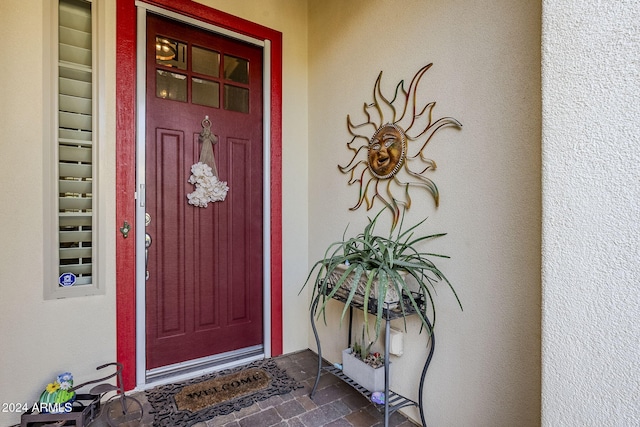 view of doorway to property