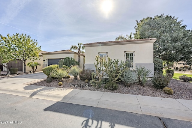 view of front of home featuring a garage