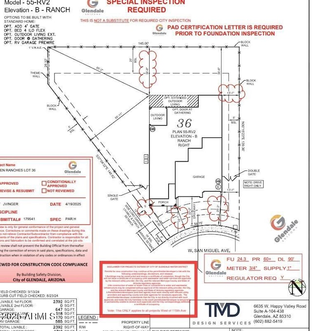 17832 W San Miguel Ave, Litchfield Park, AZ 85340 - survey map / technical document