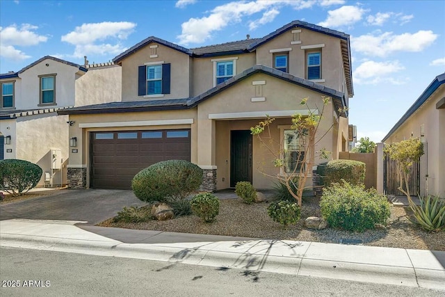 view of front of house featuring a garage