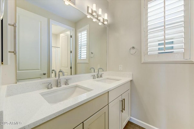 bathroom with vanity