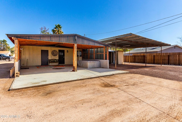 exterior space featuring fence