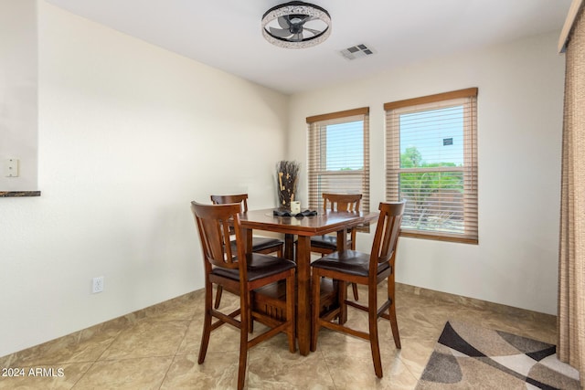 view of dining space