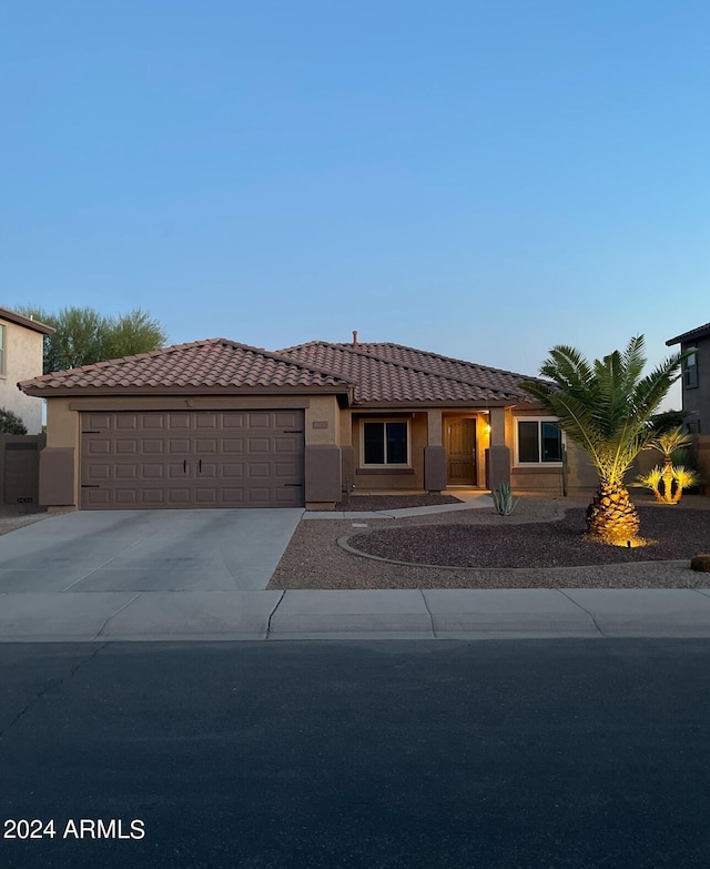 view of front of house featuring a garage