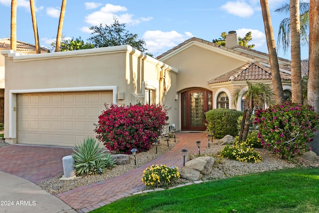 view of front of house featuring a garage