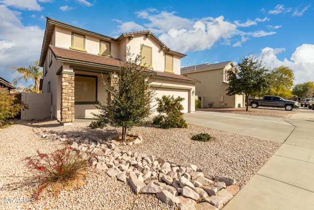 view of front of house featuring a garage