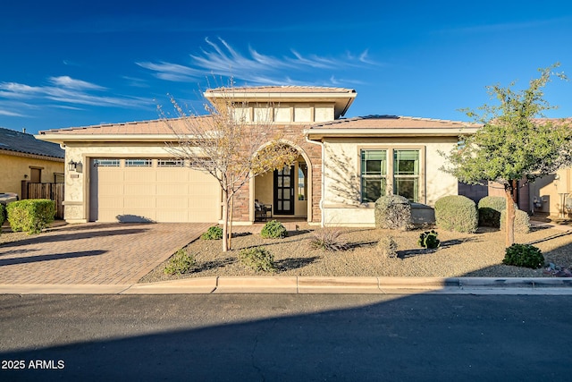 view of front of home featuring a garage