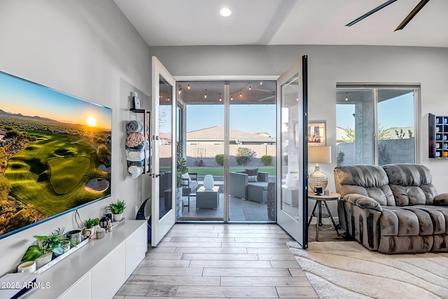 doorway with french doors