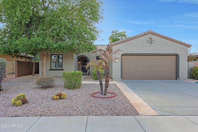 view of front of home featuring a garage