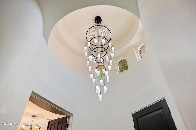 details featuring a notable chandelier
