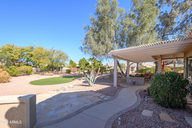 view of patio with a pergola