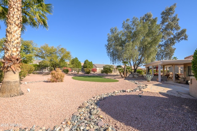 view of yard with a patio